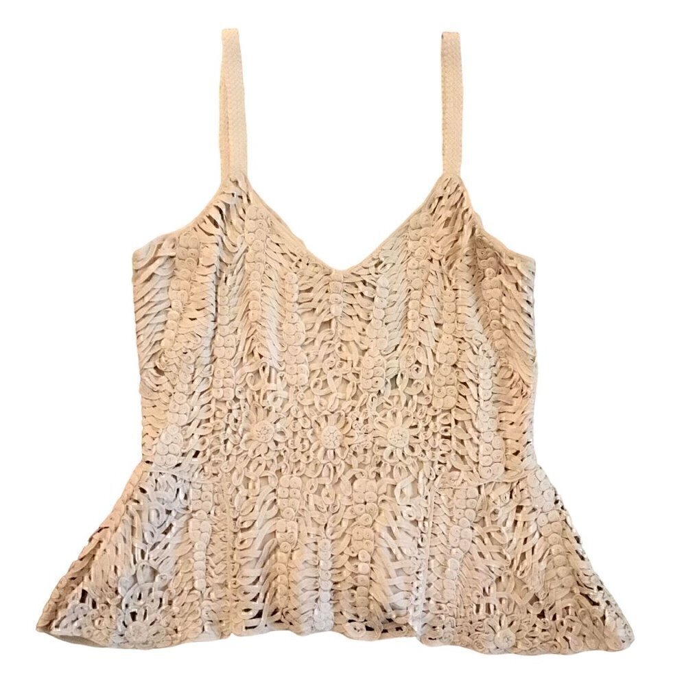 NEW w/tag Ralph Lauren Crochet Peplum Style Silk/Viscose (rayon) Women's…‍‍‍